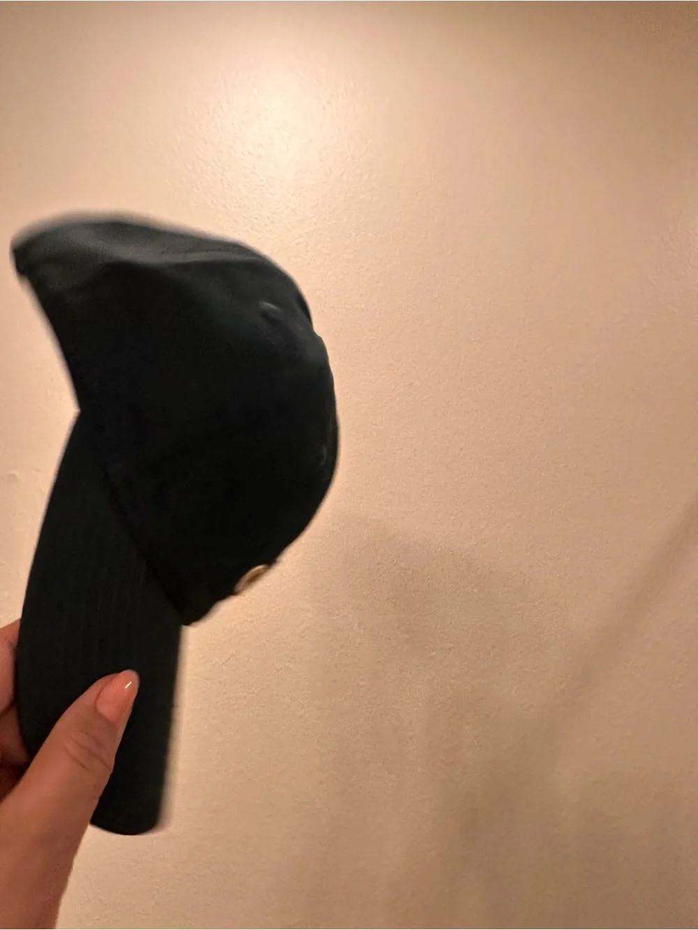 ALO Yoga  Black Baseball Cap with Cream Logo use once